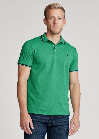 Polo Ralph Lauren Custom Slim Stretch Mesh Polo Herre Danmark (ZXHUP7584)